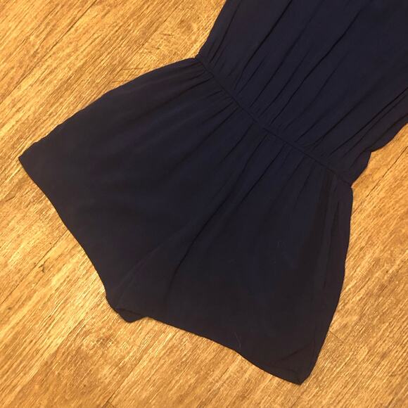 Old Navy Blue Lace Up Flutter Short Sleeve Romper Size Petite Small - Picture 8 of 10